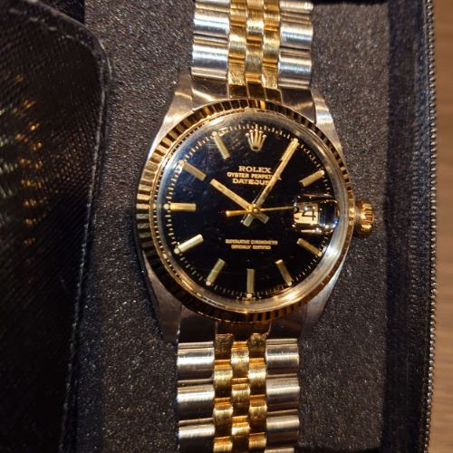 デイトジャストコンビ1971年製ブラックミラーダイヤル