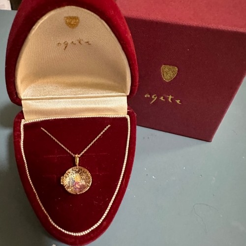 agete限定K18チャームK10ネックレス