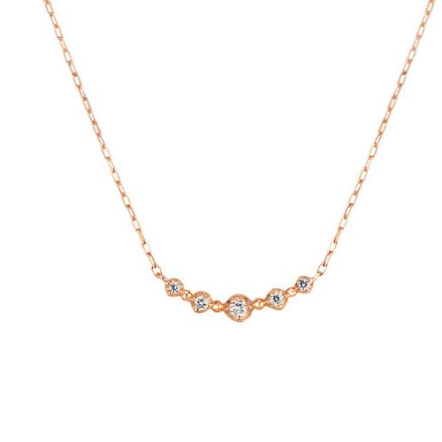 ４℃ 10k ピンクゴールドネックレス