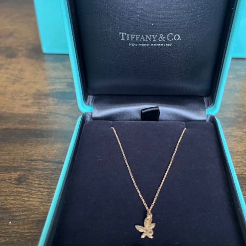 ティファニー オリーブリーフ ネックレス ピンクゴールド（K18）