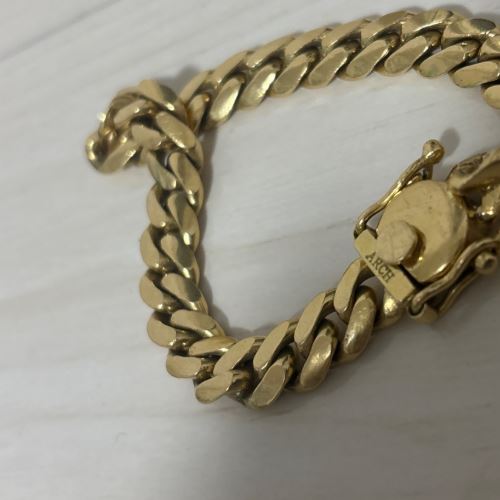 マイアミキューバンブレスレット 幅10㎜　19㎝　76.48g ［K18］