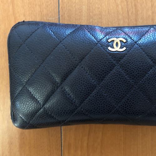 シャネル　マトラッセ　キャビアスキン