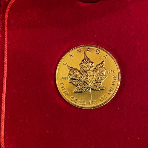 メイプルリーフ　1/2オンス　20ドル金貨　1988年