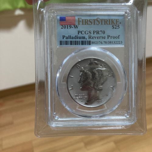 2019年アメリカイーグルリバースプルーフ25ドル　パラジウム貨