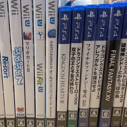 Wii U、Wii、PS4のソフト