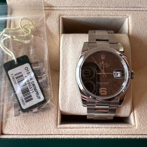 ロレックス デイトジャスト 116200ブラウンフラワー