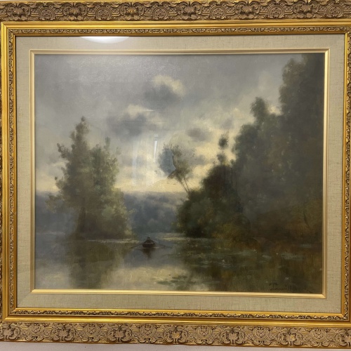 水辺の風景(ボート) ポール・デジレ・トゥルイユベールの画像