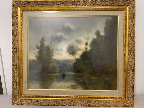 水辺の風景(ボート)