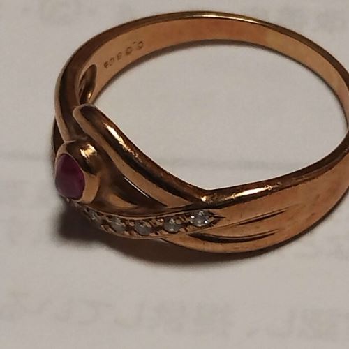 18金ルビーリング