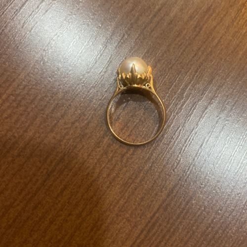 18金パール指輪