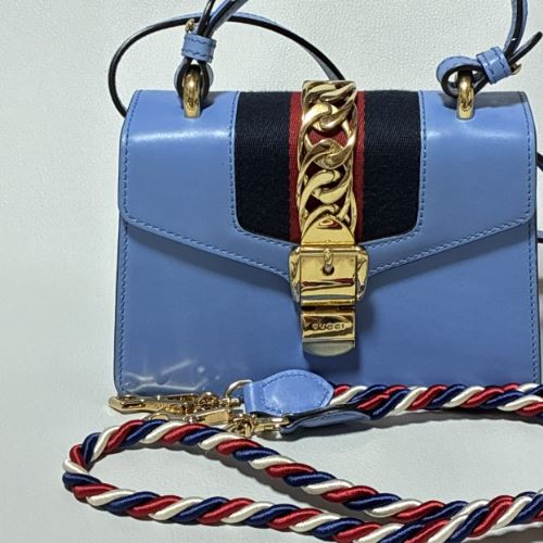 GUCCI グッチ シルヴィ ハンドバッグ ショルダー シェリー 2way