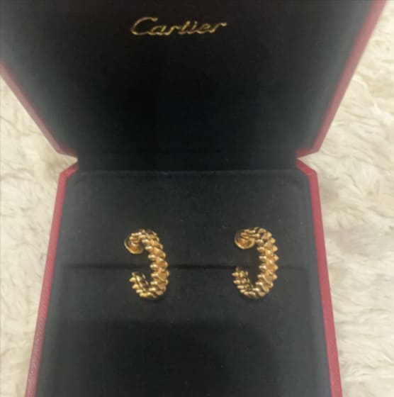 カルティエ クラッシュピアス　スモール　ピンクゴールド