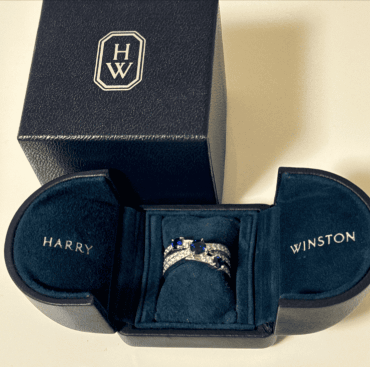 ハリーウィンストン ジオメタリックサファイアリング
