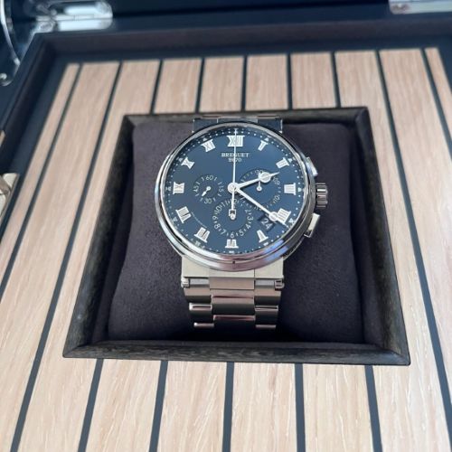 ブレゲマリーンクロノグラフTI(青文字盤)