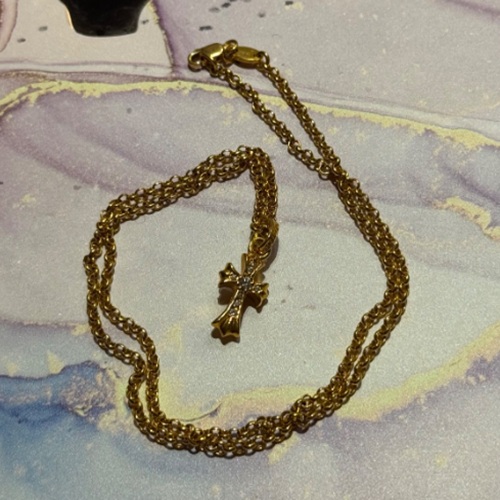 クロムハーツ 22金 CROSS BABY FAT CHARM GOLD/DAI 