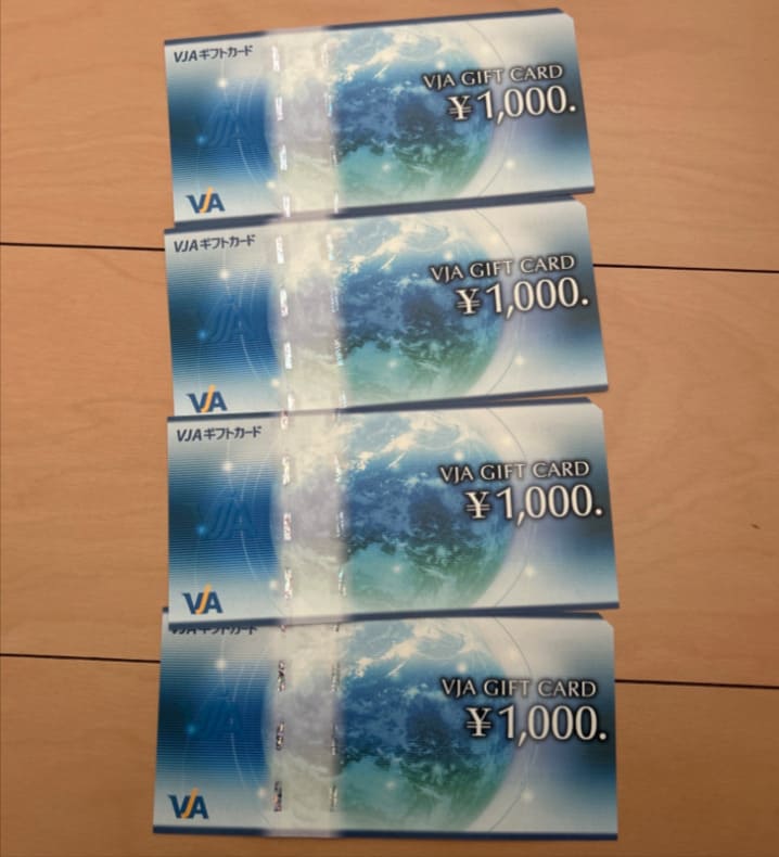 VJAギフトカード1000円 4枚