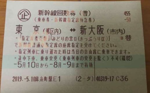 新幹線回数券