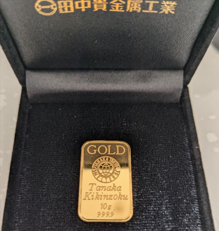 純金 インゴット 24金 田中貴金属 10g 流通品 K24 延べ棒 ゴールド
