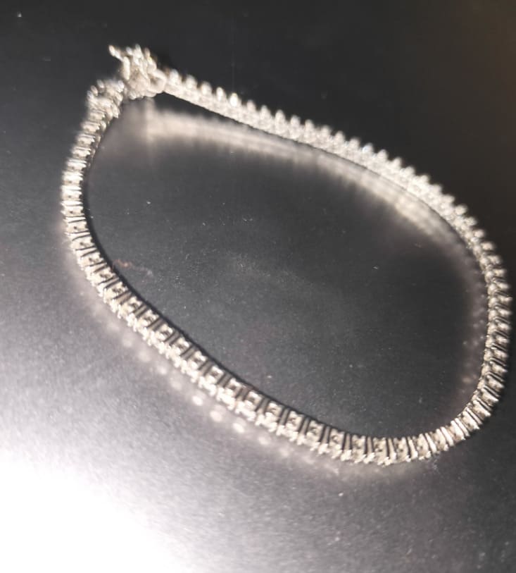 K18WG 2.00ct ダイヤモンド テニスブレスレットFカラー / VVS