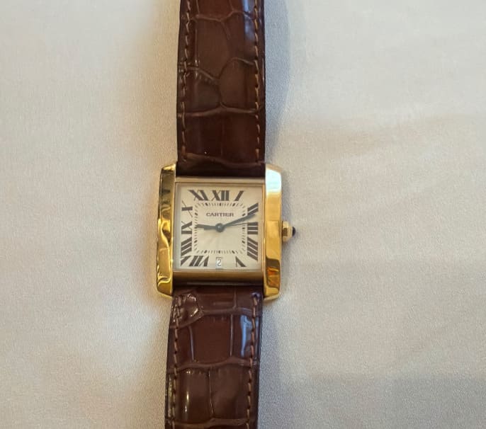 カルティエ タンク Cartier Tank Francaise 5- イエローゴールド 自動巻きメンズ腕時計 W5000156