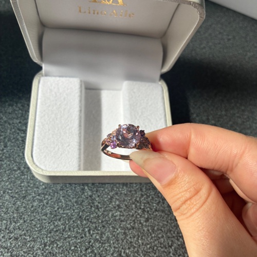  K18PG クンツァイトリング