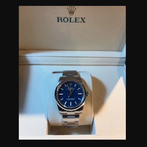 ロレックスパーペチュアルオイパペ34 青