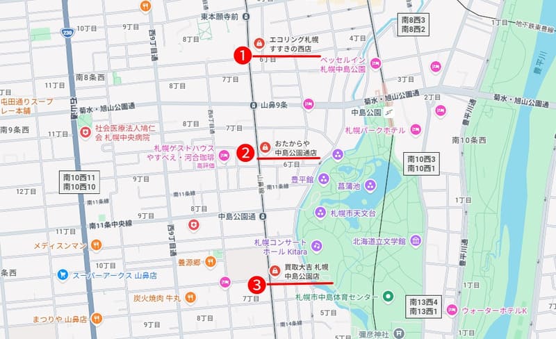 中島公園周辺