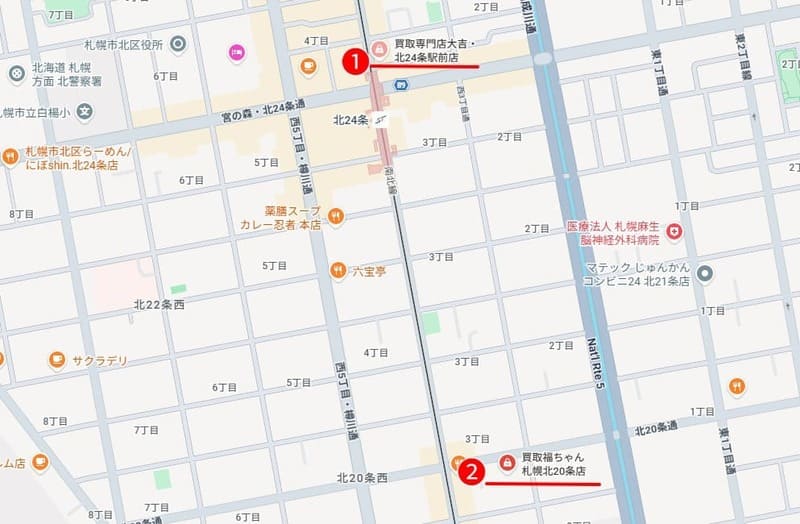 北18条・北24条周辺