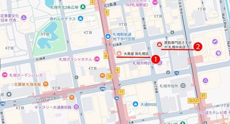 札幌市役所・時計台周辺