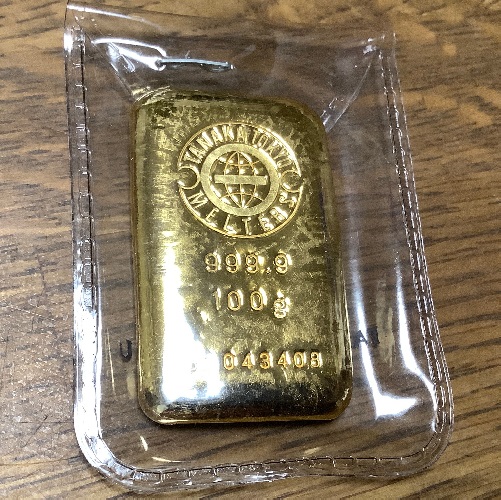 田中貴金属100gインゴット