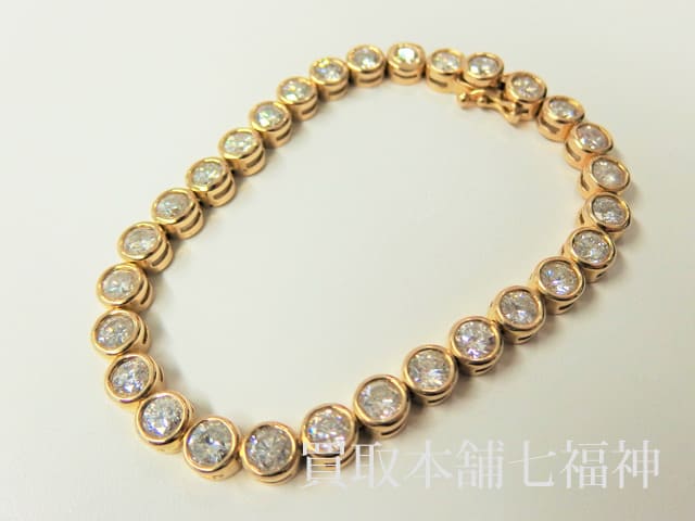 K18 ダイヤモンドテニスブレスレット 10.02ct