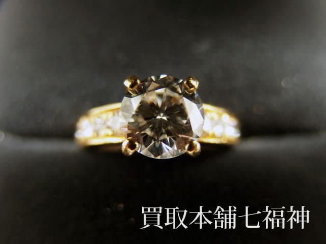 K18 ダイヤモンド1.36ct（中石）0.58ct（脇石）