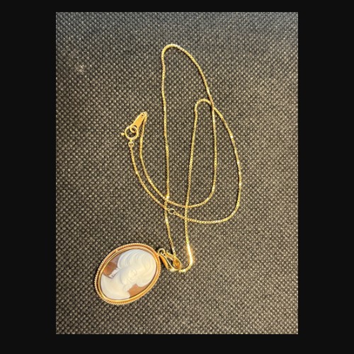 カメオネックレスK18刻印