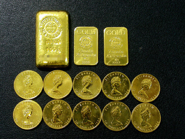 田中貴金属 K24純金インゴット・メイプルリーフ金貨