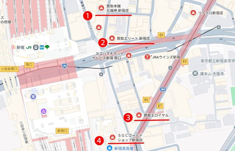 南口・新南口周辺