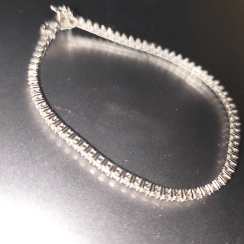 K18WG 2.00ct ダイヤモンド テニスブレスレットFカラー / VVS